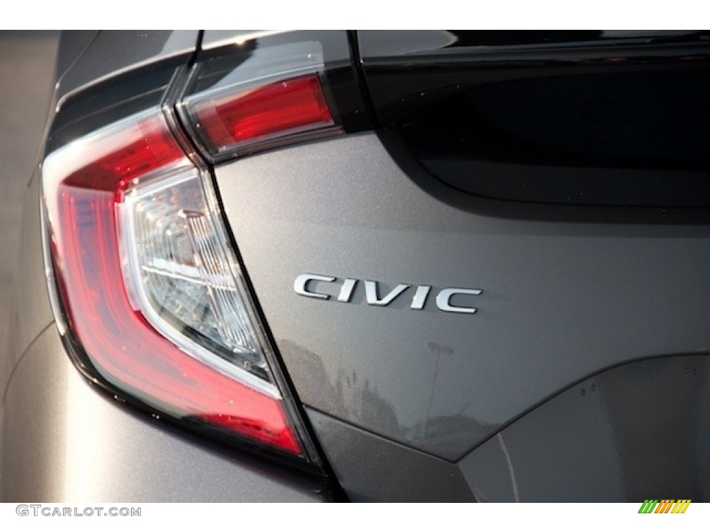 2017 Civic LX Hatchback w/Honda Sense - Polished Metal Metallic / Black/Ivory photo #3