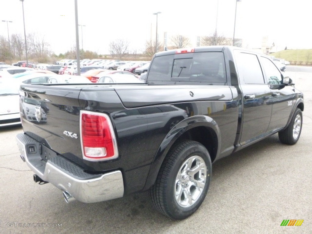 2017 1500 Laramie Crew Cab 4x4 - Brilliant Black Crystal Pearl / Black photo #5