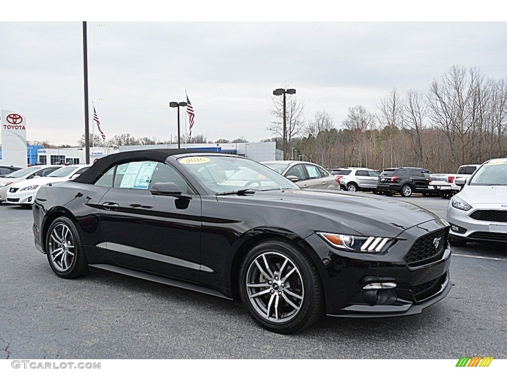 2016 Mustang EcoBoost Premium Convertible - Shadow Black / Ebony photo #1