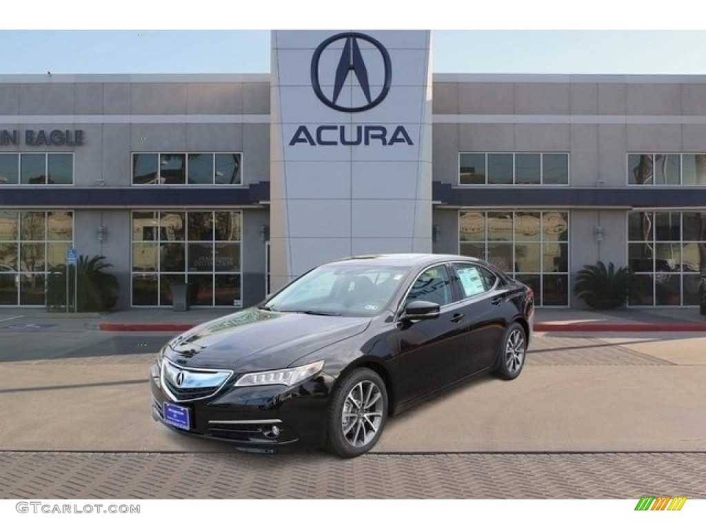 2017 TLX V6 Advance Sedan - Crystal Black Pearl / Ebony photo #3