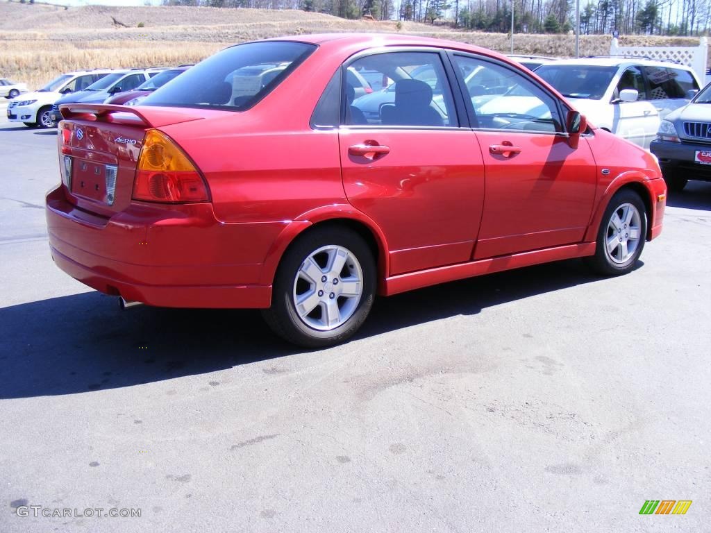 2003 Aerio S Sedan - Racy Red / Black photo #7