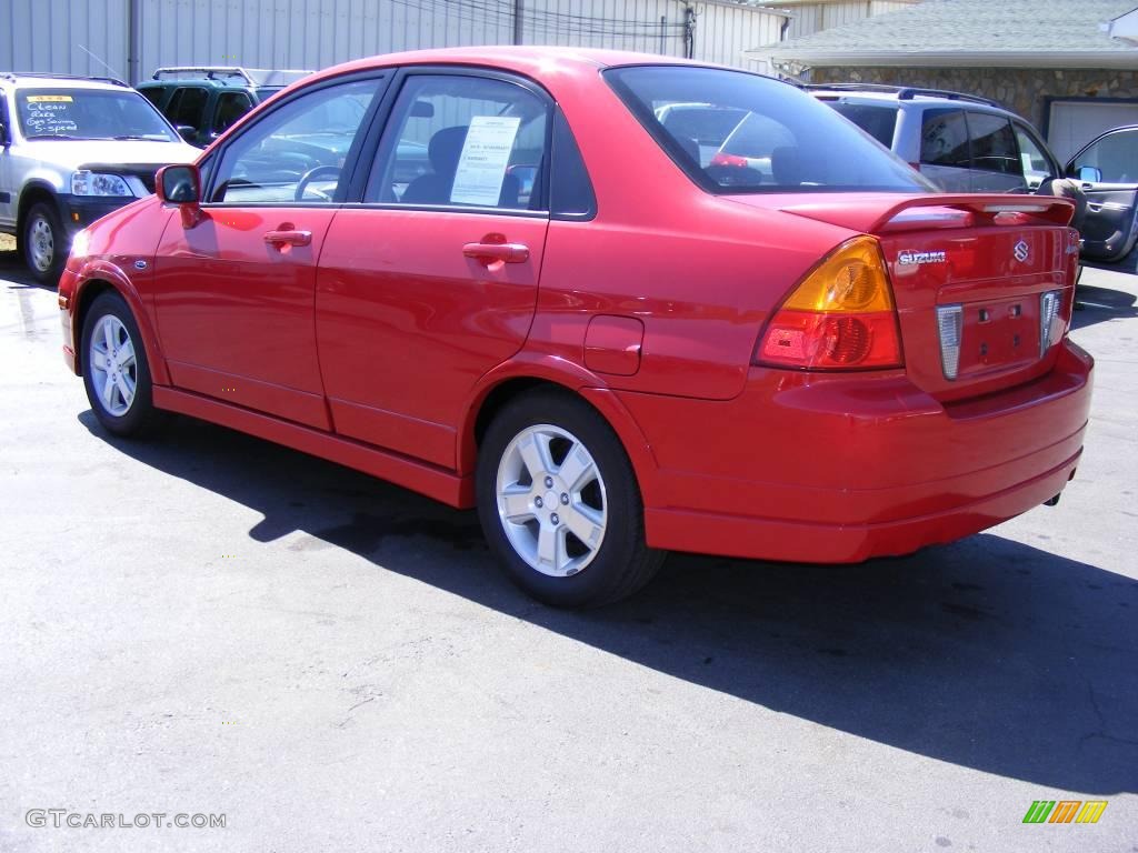 2003 Aerio S Sedan - Racy Red / Black photo #8
