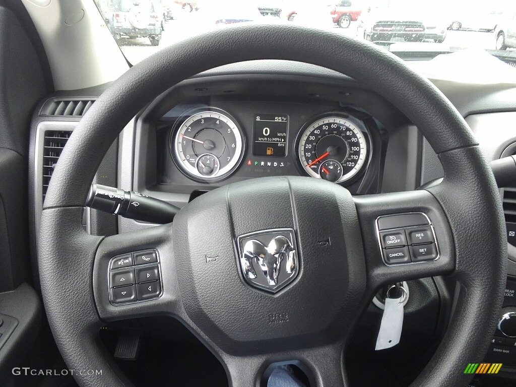 2017 Ram 2500 Tradesman Crew Cab 4x4 Black/Diesel Gray Steering Wheel Photo #119096248