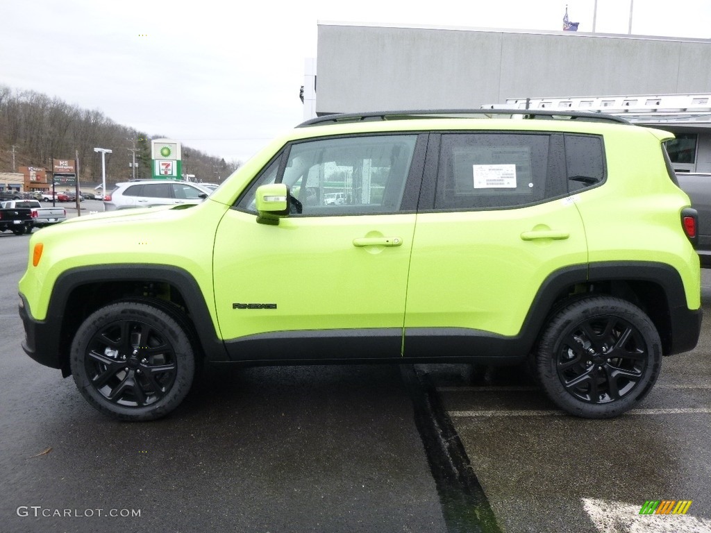 2017 Renegade Latitude 4x4 - Hypergreen / Black photo #2