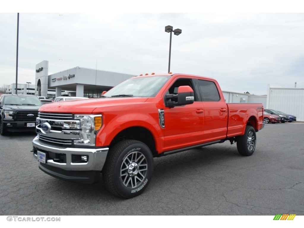 2017 F350 Super Duty Lariat Crew Cab 4x4 - Race Red / Black photo #3