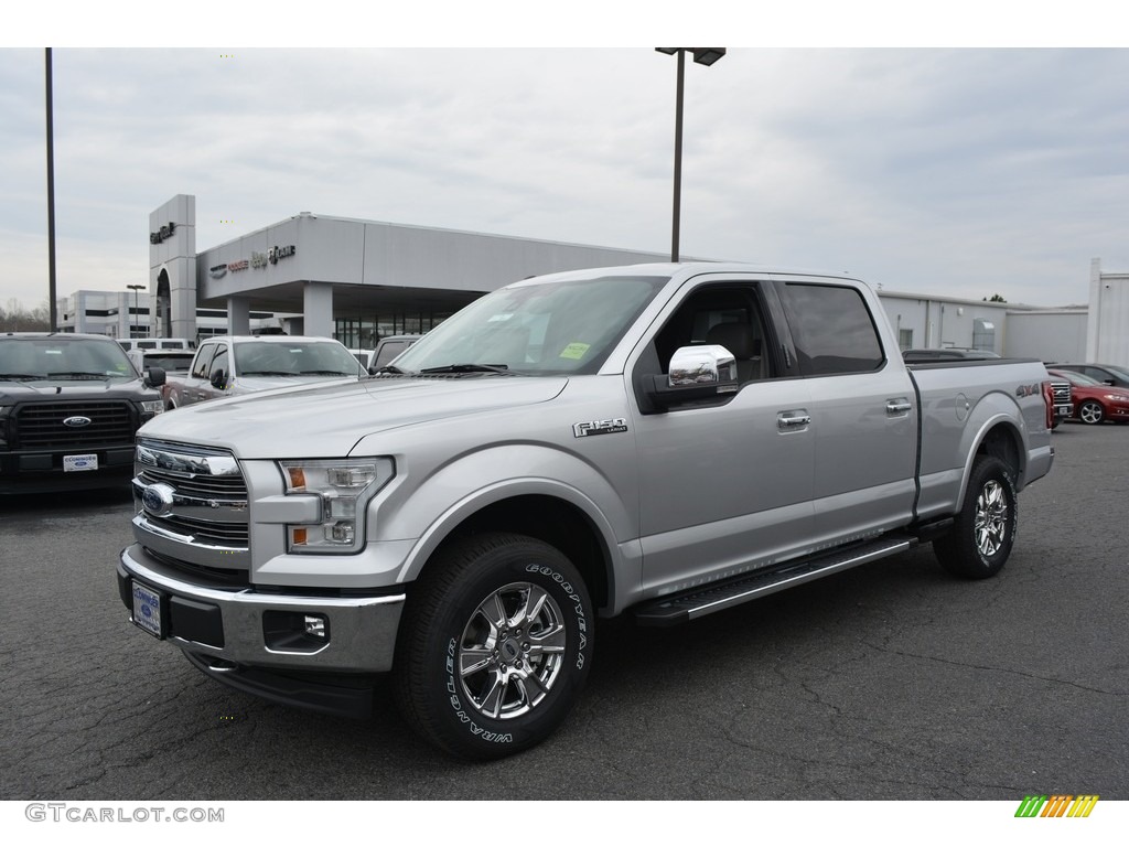 2017 F150 Lariat SuperCrew 4X4 - Ingot Silver / Black photo #3