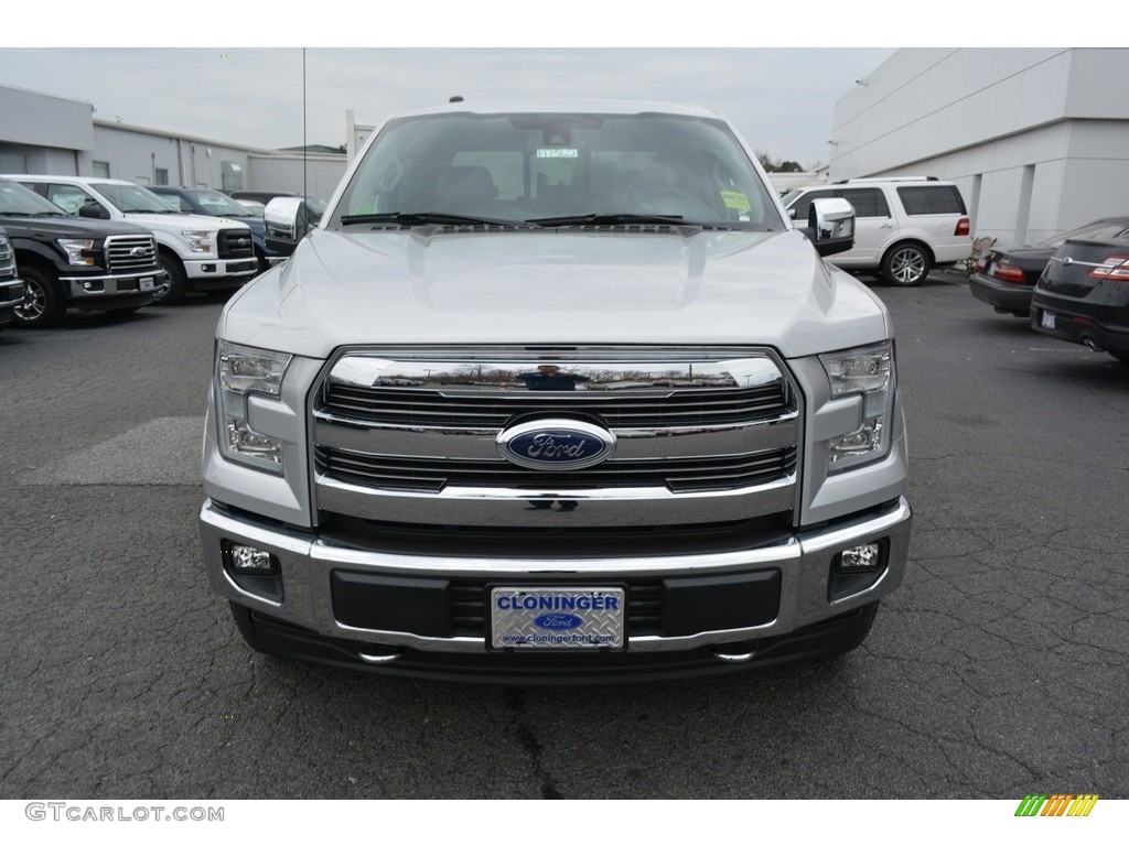 2017 F150 Lariat SuperCrew 4X4 - Ingot Silver / Black photo #4