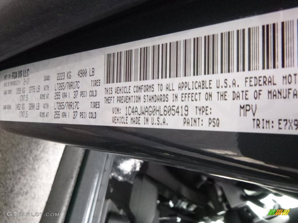 2017 Wrangler Sport 4x4 - Rhino / Black photo #15