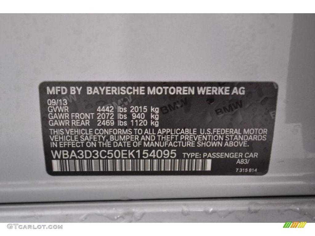 2014 3 Series 328d Sedan - Glacier Silver Metallic / Black photo #30