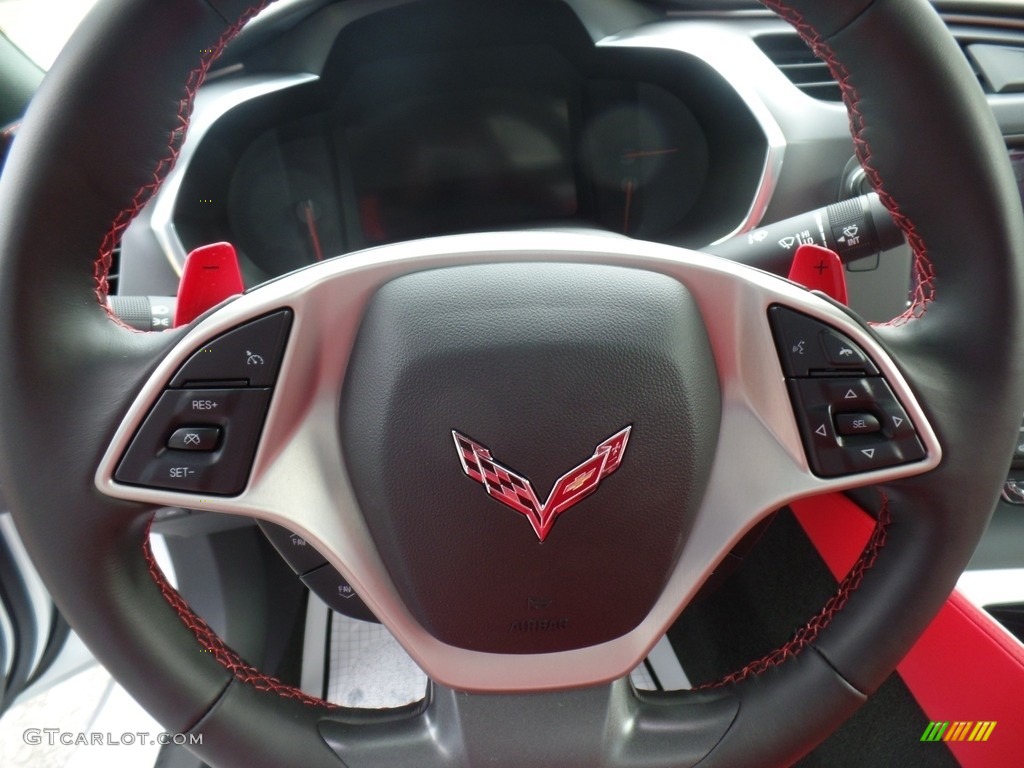 2017 Chevrolet Corvette Stingray Convertible Adrenaline Red Steering Wheel Photo #119102893