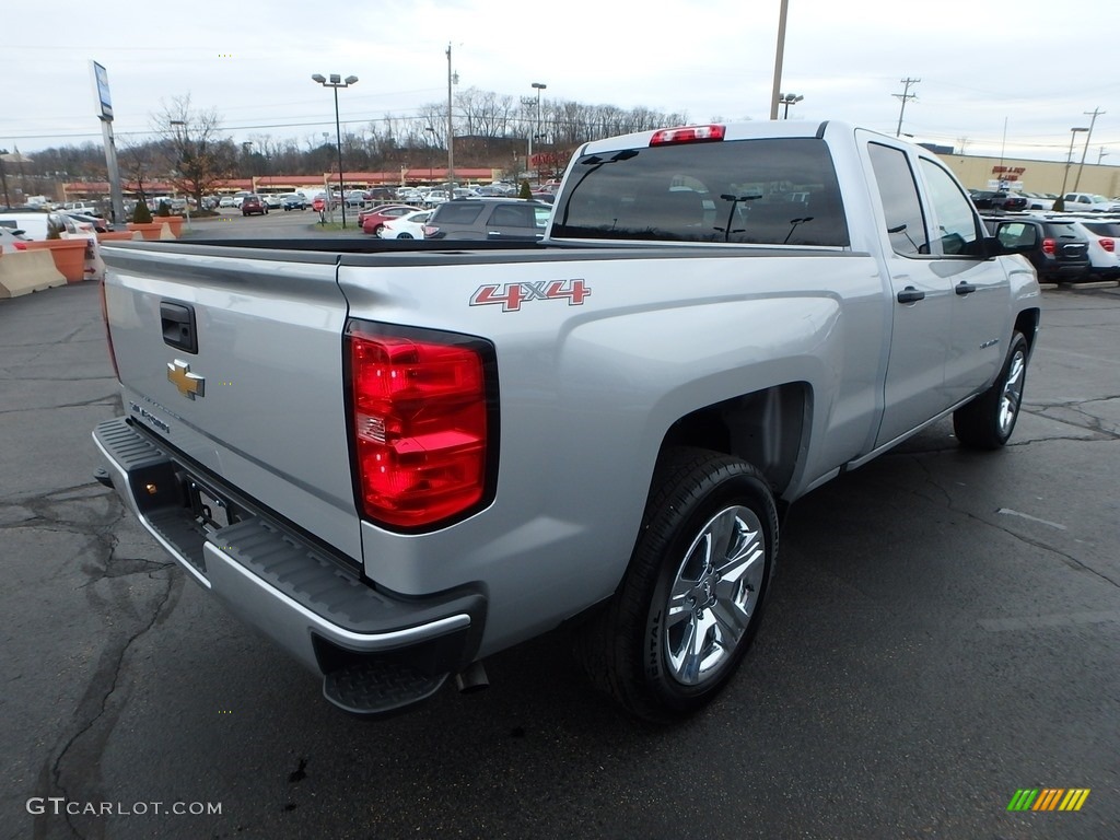 2017 Silverado 1500 Custom Double Cab 4x4 - Silver Ice Metallic / Dark Ash/Jet Black photo #7