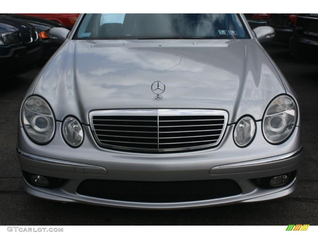 2003 E 55 AMG Sedan - Brilliant Silver Metallic / Black photo #3