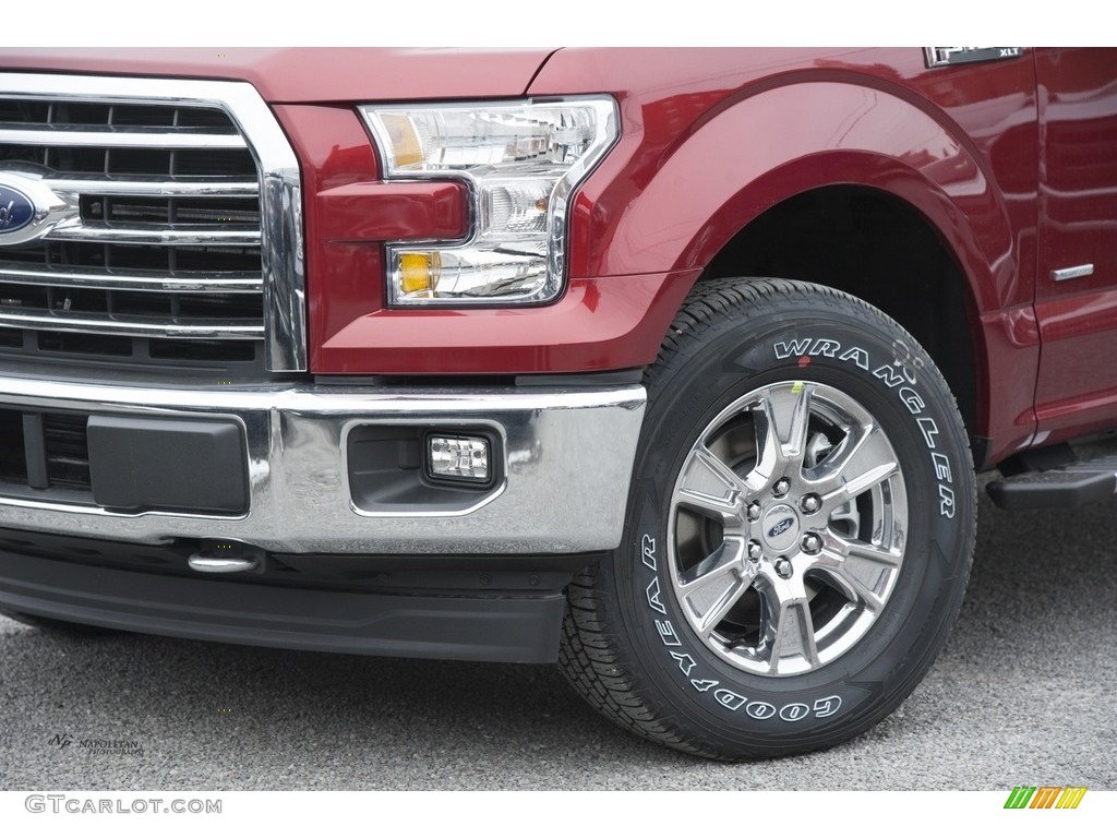 2017 F150 XLT SuperCab 4x4 - Ruby Red / Earth Gray photo #2