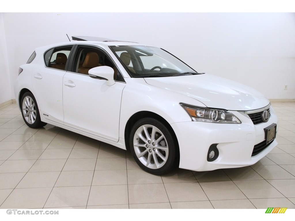 2013 CT 200h Hybrid - Starfire White Pearl / Caramel photo #1