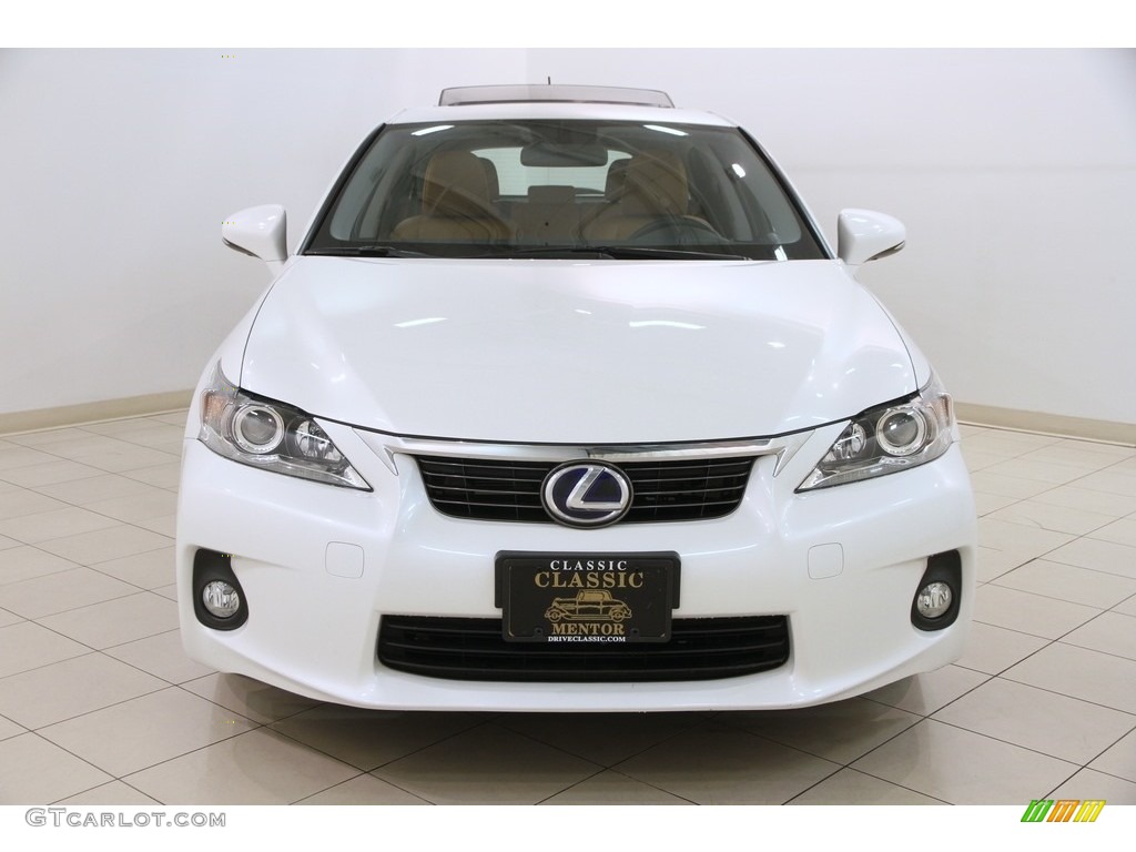 2013 CT 200h Hybrid - Starfire White Pearl / Caramel photo #2