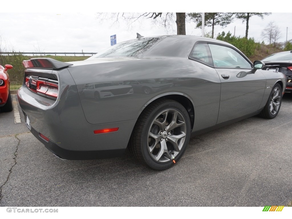 2017 Challenger R/T - Destroyer Grey / Black/Ruby Red photo #3