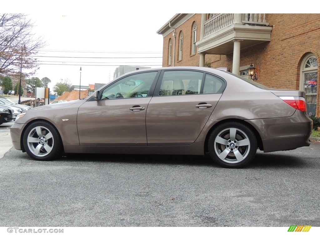 2004 5 Series 525i Sedan - Kalahari Beige Metallic / Beige photo #7
