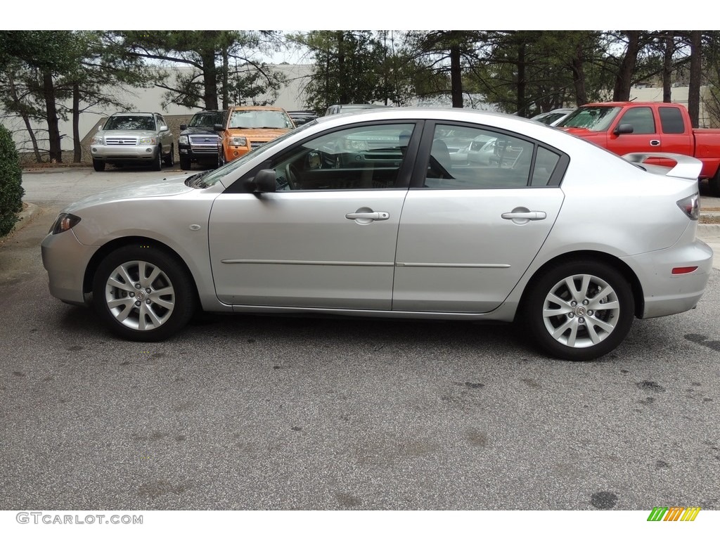 2008 MAZDA3 i Sport Sedan - Sunlight Silver Metallic / Gray photo #2