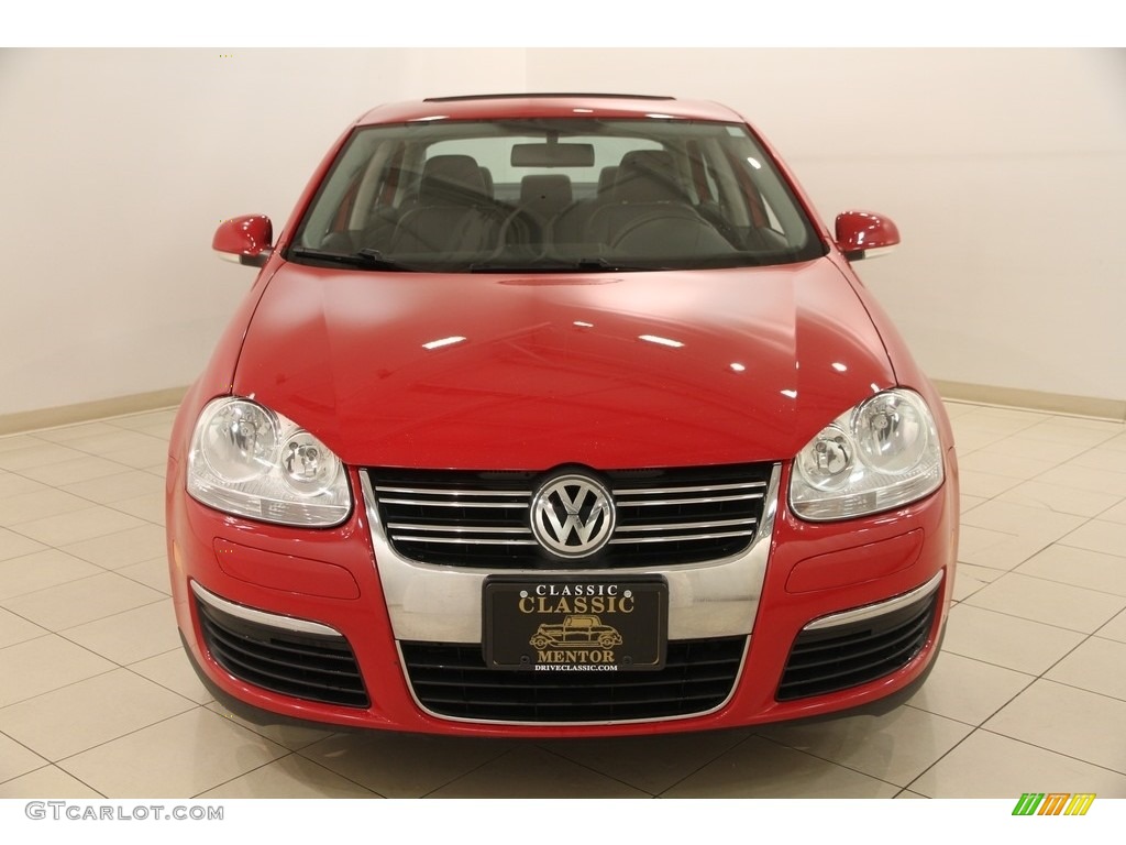 2008 Jetta SE Sedan - Salsa Red / Anthracite Black photo #2