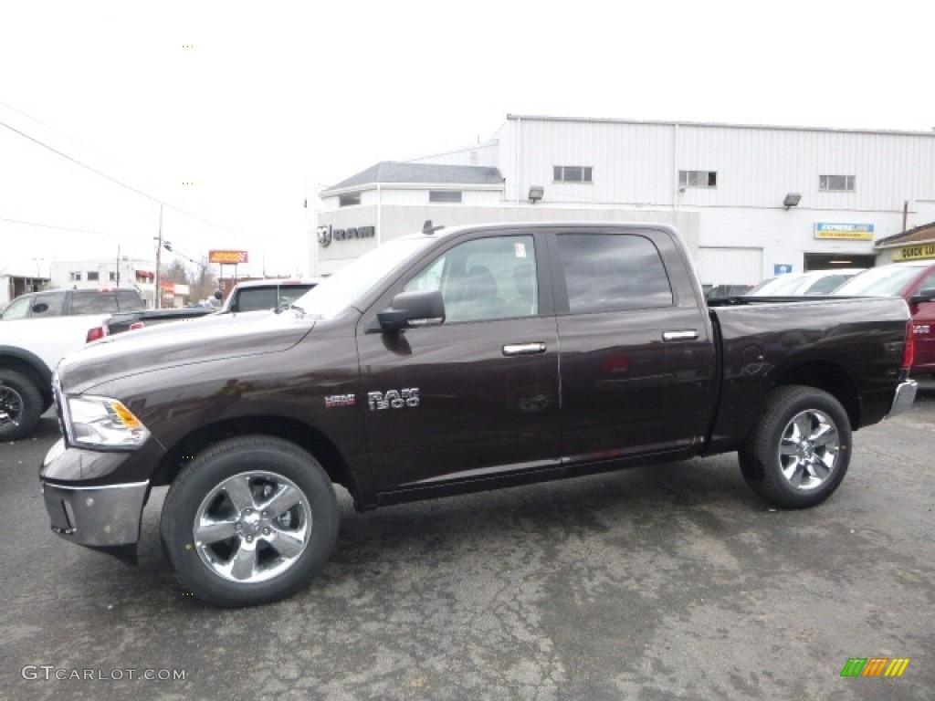 2017 1500 Big Horn Crew Cab 4x4 - Luxury Brown Pearl / Black/Diesel Gray photo #3