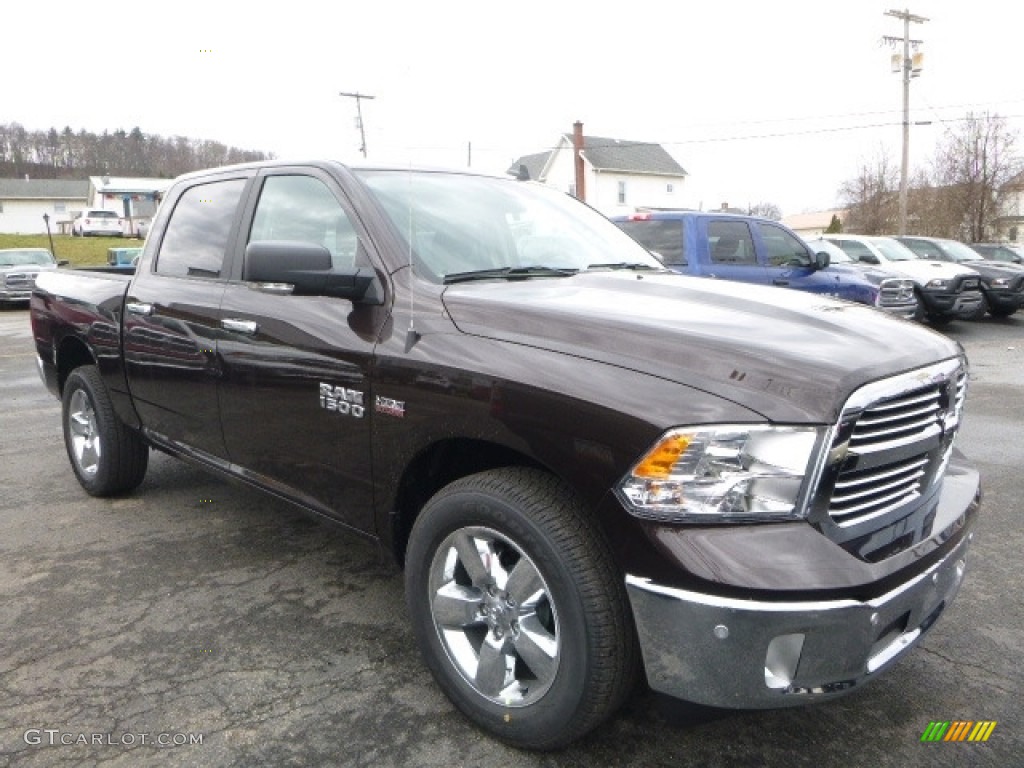 2017 1500 Big Horn Crew Cab 4x4 - Luxury Brown Pearl / Black/Diesel Gray photo #11