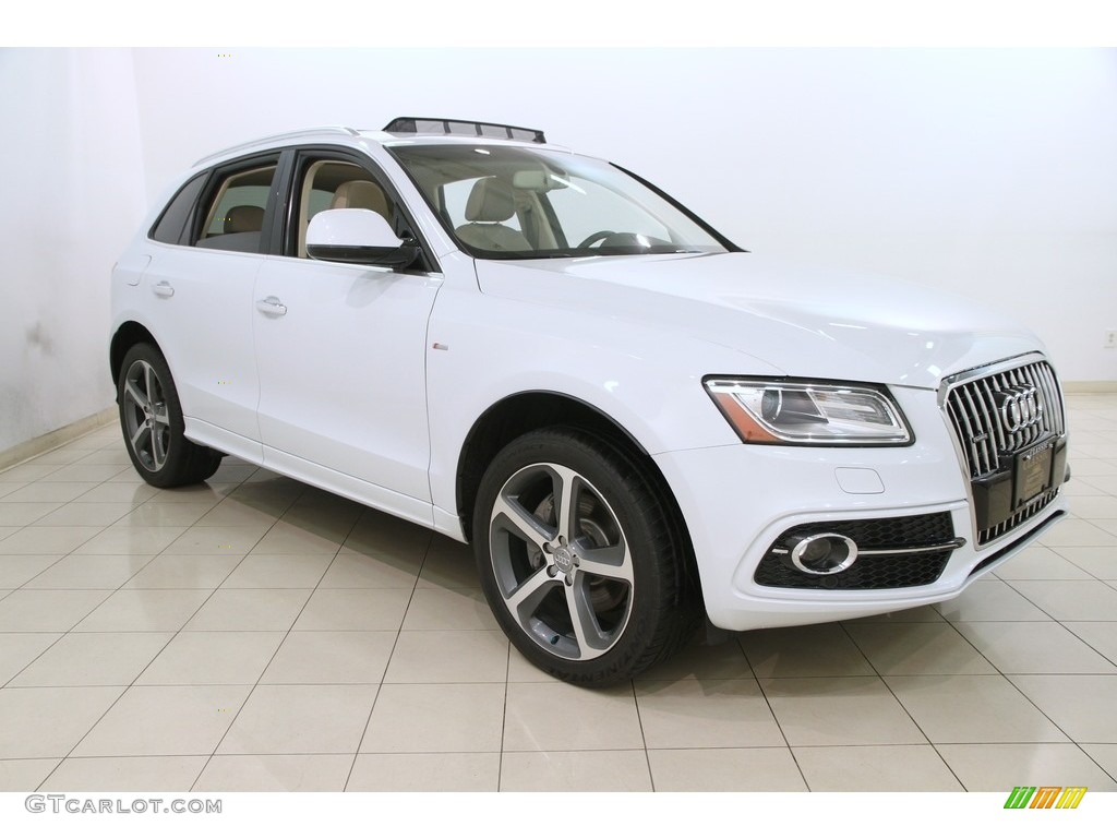 2016 Q5 3.0 TFSI Premium Plus quattro - Glacier White Metallic / Pistachio Beige photo #1