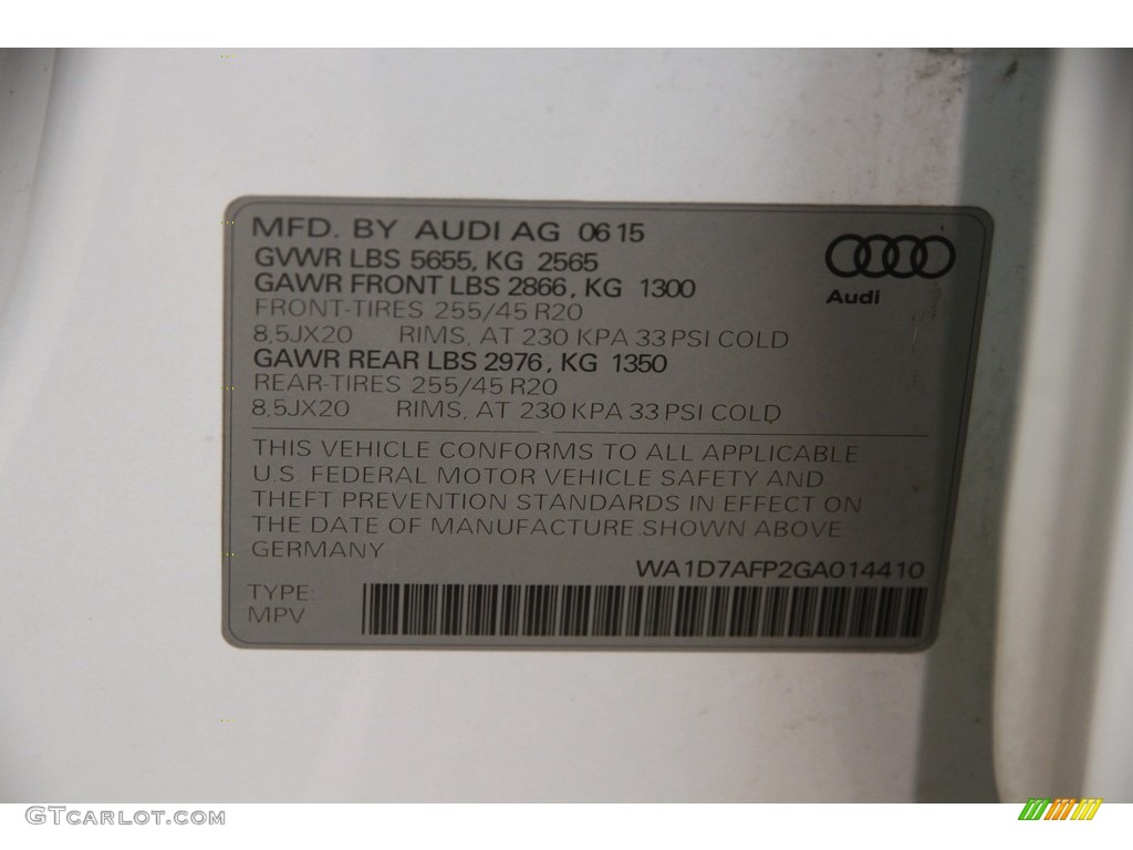 2016 Q5 3.0 TFSI Premium Plus quattro - Glacier White Metallic / Pistachio Beige photo #27