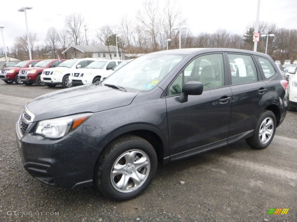 2017 Forester 2.5i - Dark Gray Metallic / Gray photo #8