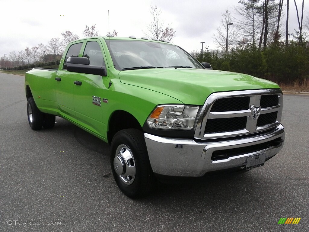 2017 3500 Tradesman Crew Cab 4x4 Dual Rear Wheel - Hills Green / Black/Diesel Gray photo #4