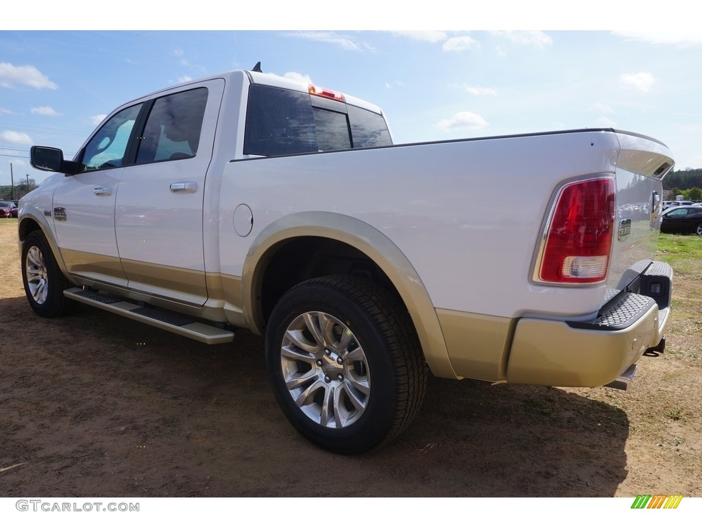 2017 1500 Laramie Longhorn Crew Cab 4x4 - Bright White / Canyon Brown/Light Frost Beige photo #2