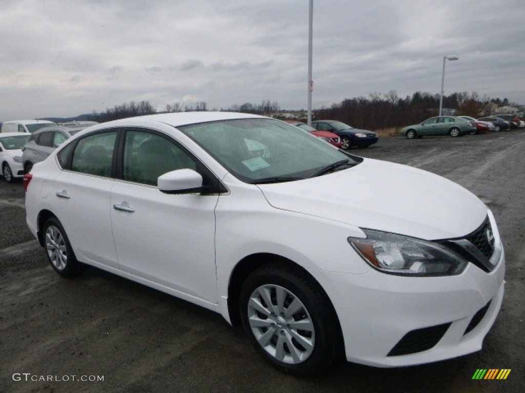 Fresh Powder White 2017 Nissan Sentra S Exterior Photo #119121476