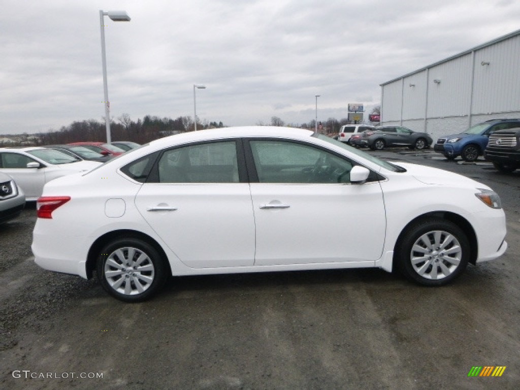 2017 Sentra S - Fresh Powder White / Marble Gray photo #3