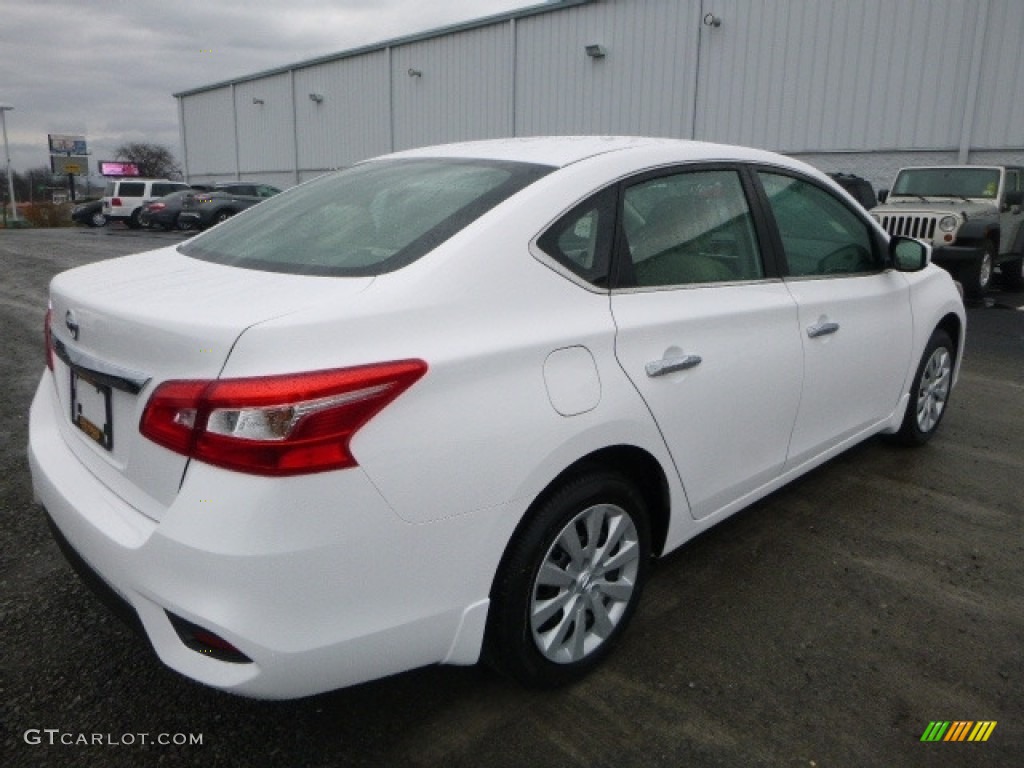 2017 Sentra S - Fresh Powder White / Marble Gray photo #4