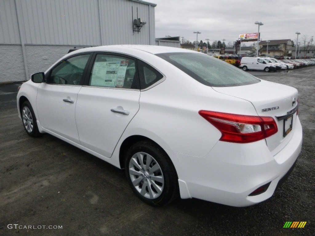 2017 Sentra S - Fresh Powder White / Marble Gray photo #6
