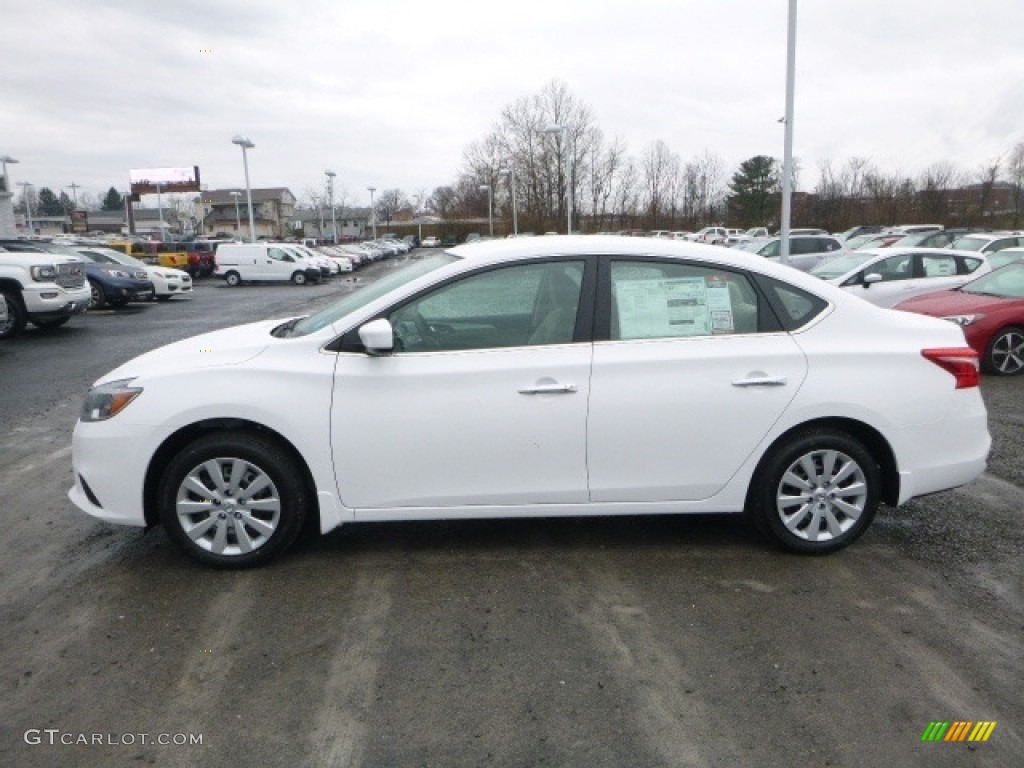 2017 Sentra S - Fresh Powder White / Marble Gray photo #7