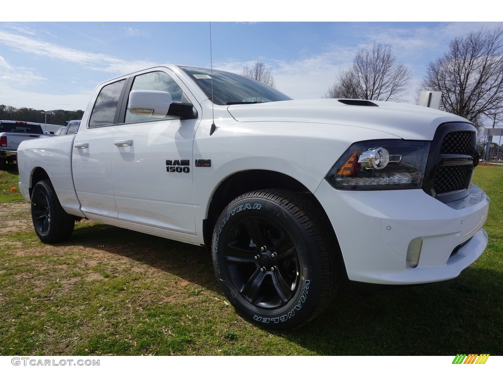 2017 1500 Sport Quad Cab - Bright White / Black photo #4