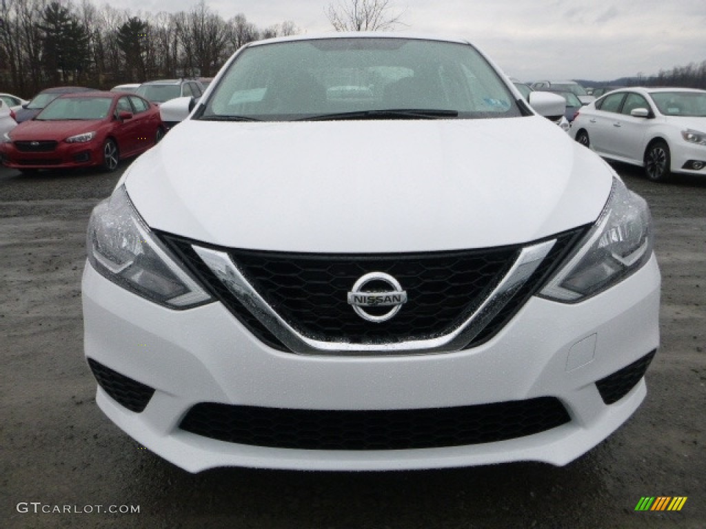 2017 Sentra S - Fresh Powder White / Marble Gray photo #9