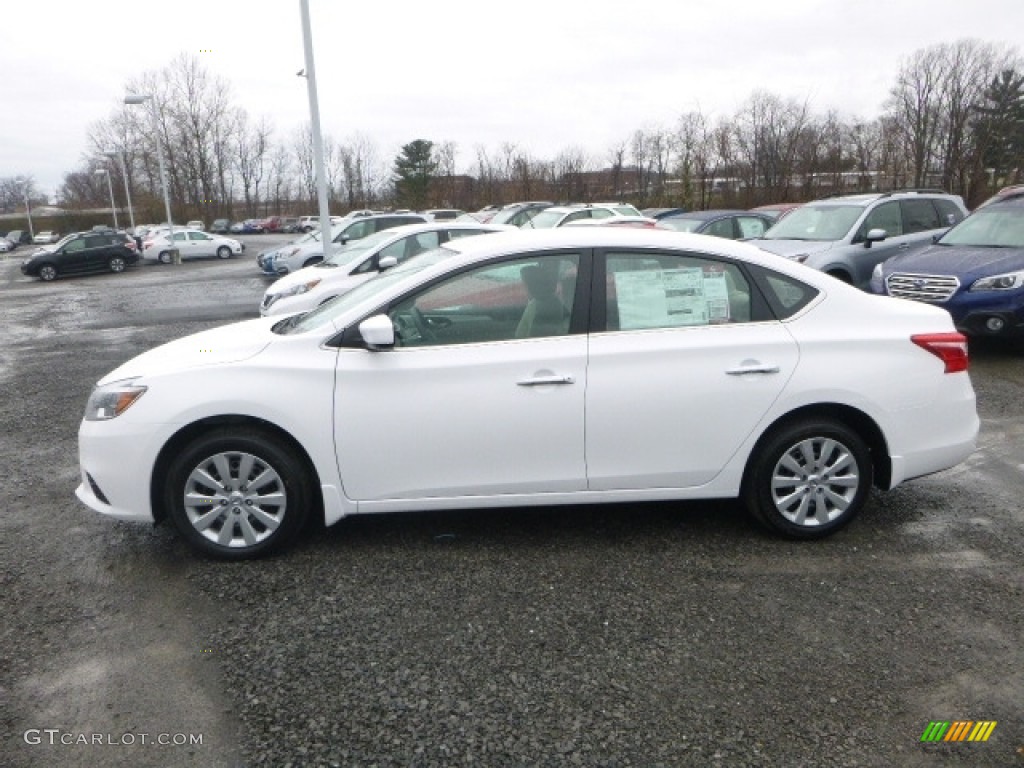 2017 Sentra S - Fresh Powder White / Charcoal photo #9