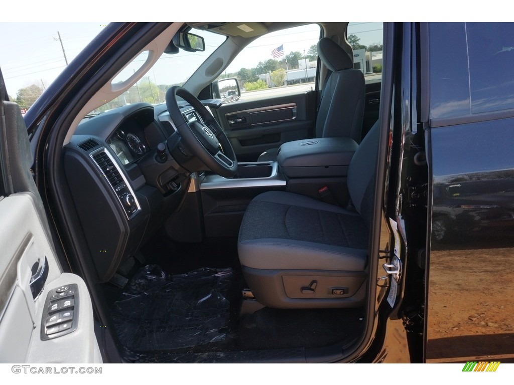 2017 1500 Big Horn Crew Cab 4x4 - Brilliant Black Crystal Pearl / Black/Diesel Gray photo #7