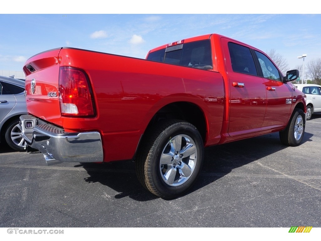 2017 1500 Big Horn Crew Cab 4x4 - Flame Red / Black/Diesel Gray photo #3