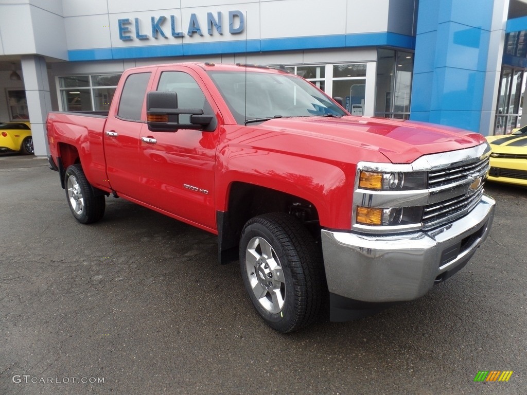 2017 Silverado 2500HD Work Truck Double Cab 4x4 - Red Hot / Dark Ash/Jet Black photo #1