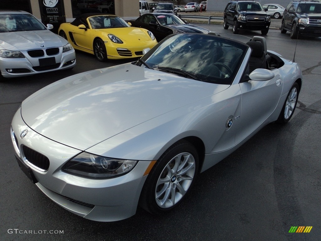 2007 Z4 3.0i Roadster - Titanium Silver Metallic / Black photo #5