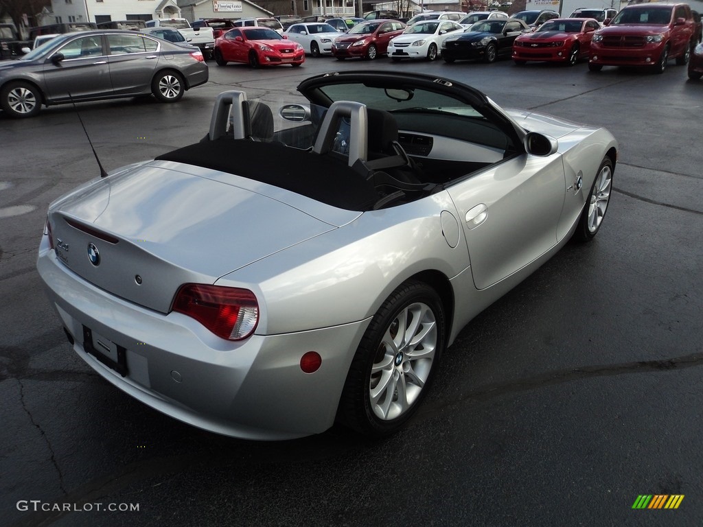 2007 Z4 3.0i Roadster - Titanium Silver Metallic / Black photo #7