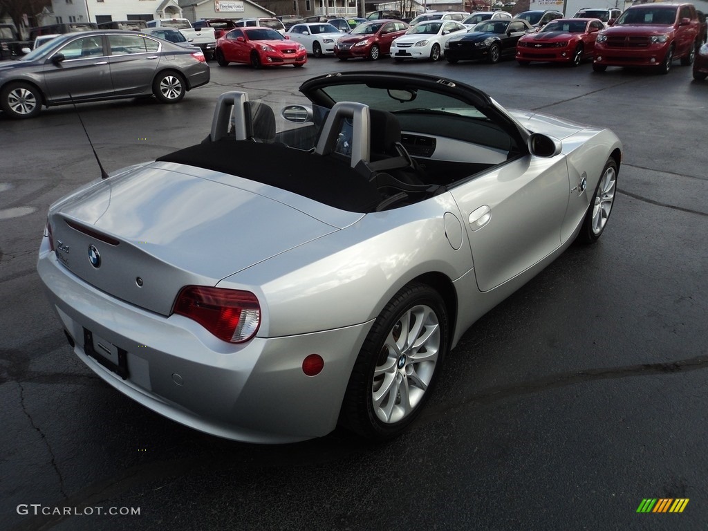 2007 Z4 3.0i Roadster - Titanium Silver Metallic / Black photo #7