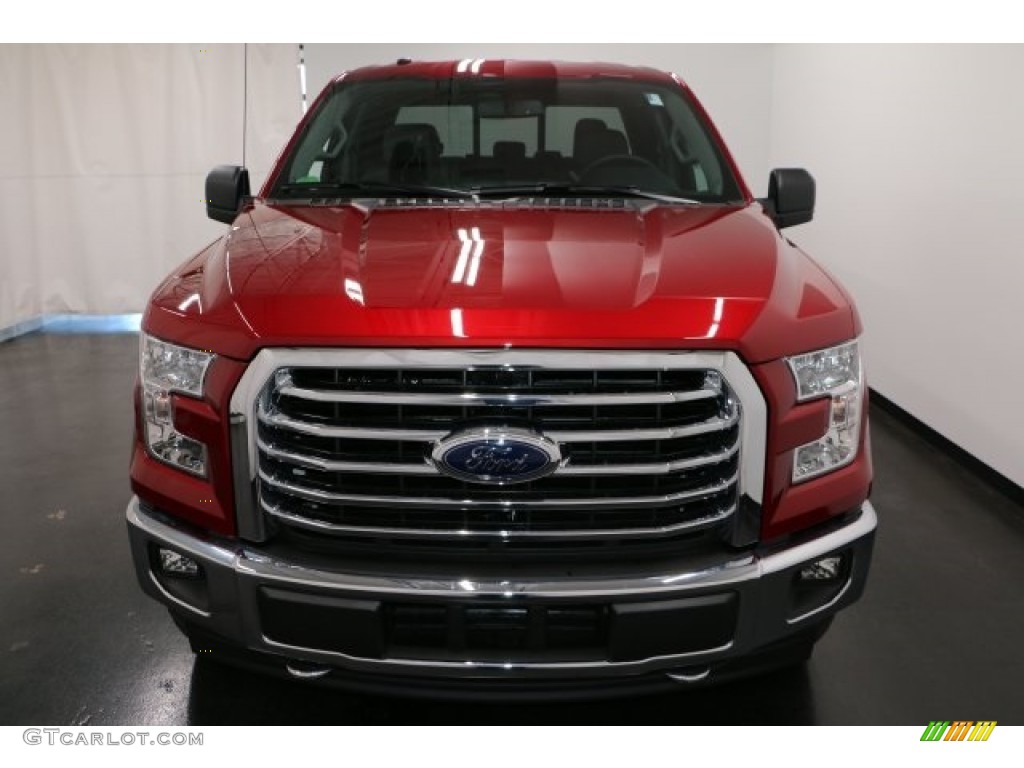 2017 F150 XLT SuperCab 4x4 - Ruby Red / Earth Gray photo #5