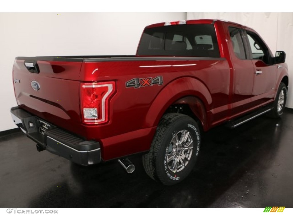 2017 F150 XLT SuperCab 4x4 - Ruby Red / Earth Gray photo #7