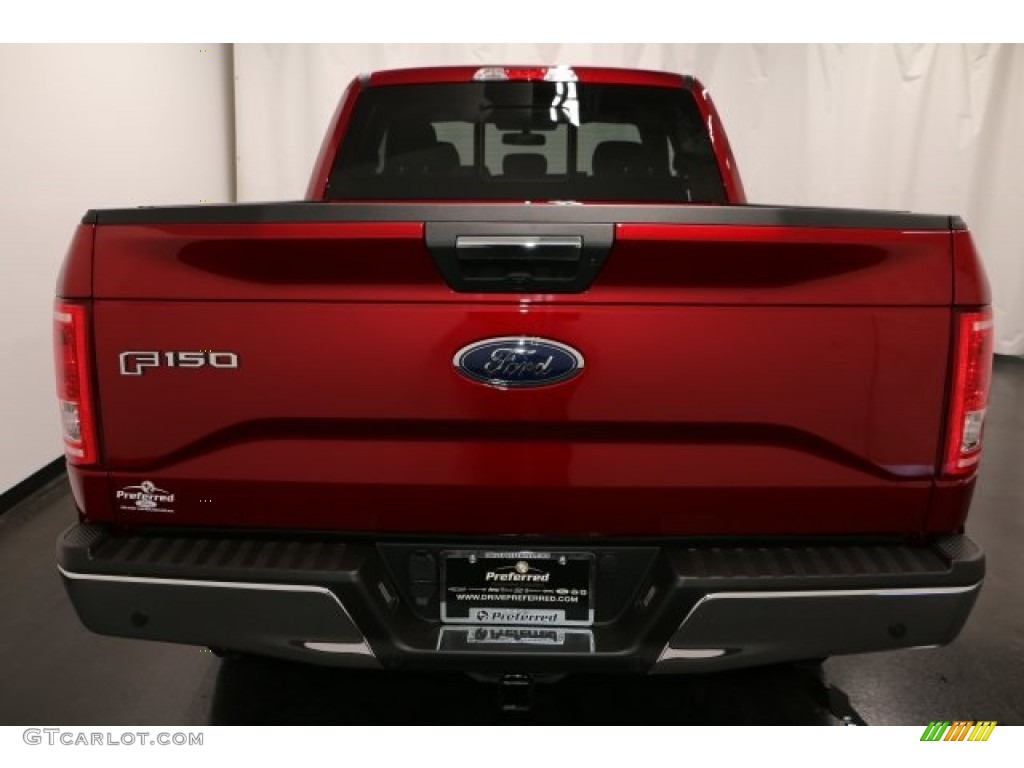 2017 F150 XLT SuperCab 4x4 - Ruby Red / Earth Gray photo #8