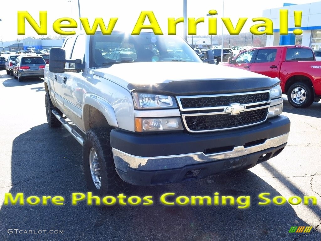 2007 Silverado 2500HD Classic LS Crew Cab 4x4 - Silver Birch Metallic / Dark Charcoal photo #1