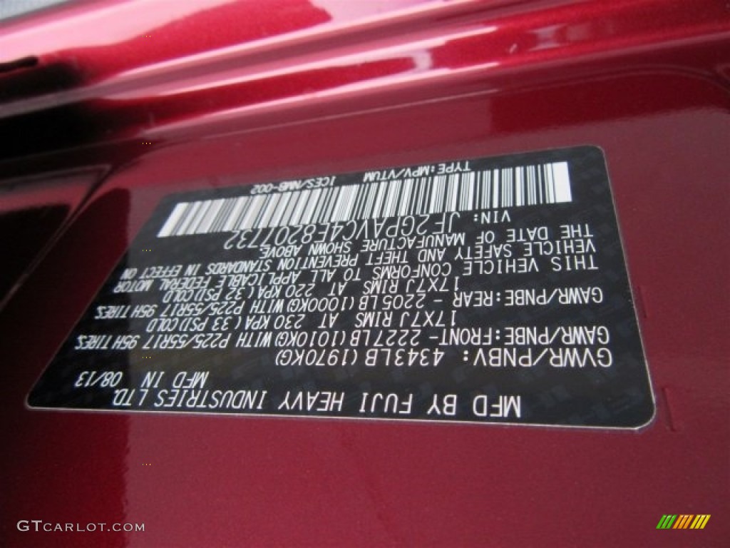 2014 XV Crosstrek 2.0i Premium - Venetian Red Pearl / Ivory photo #50