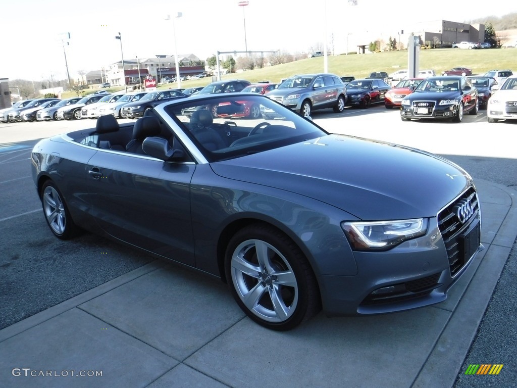 2013 A5 2.0T quattro Cabriolet - Monsoon Gray Metallic / Titanium Grey/Steel Grey photo #11